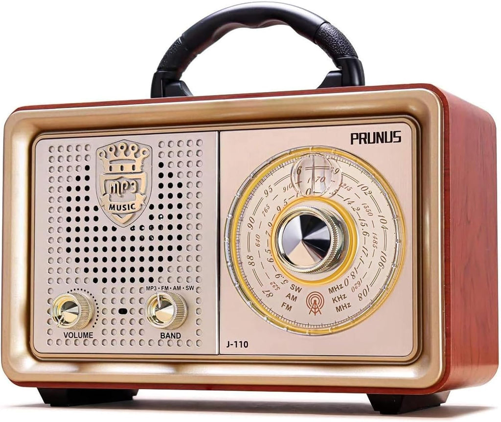 J-110 Radio Portable AM FM, Transistor Radio Plug in Wall AC Power | Battery Powered & Rechargeable for