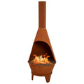 Sunnydaze Large Chiminea Outdoor Fireplace with Grill Grate, Rustic, 58"