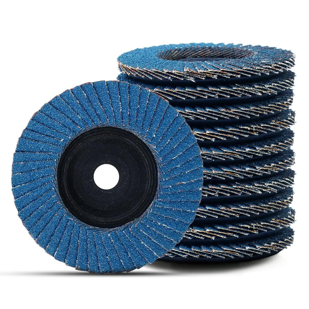 10 Pc 3-inch Shaft 3/8 Grinding Flap Disc 40 Grit，Zirconia Abrasive，efficient Grinding，wear-Resistant and Durable， Angle Grinder Sanding Disc for Metal, Wood, Stainless Steel Finishing