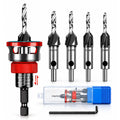 Countersink Drill Bit Set with Depth Stop Collar for Woodworking