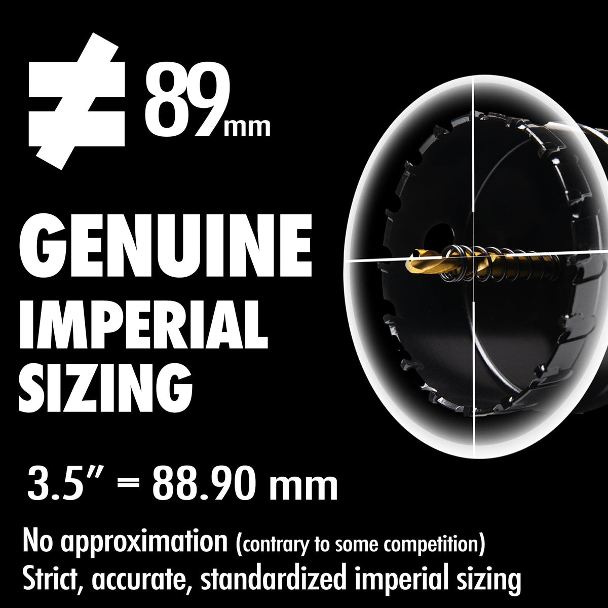 Vouyar 3.5" Tungsten Carbide Tipped Hole Saw Drill Bit for Hard Metal, 88.9mm Hole Cutter for Sheet Metal, Stainless Steel, Iron, Wood, Plastic