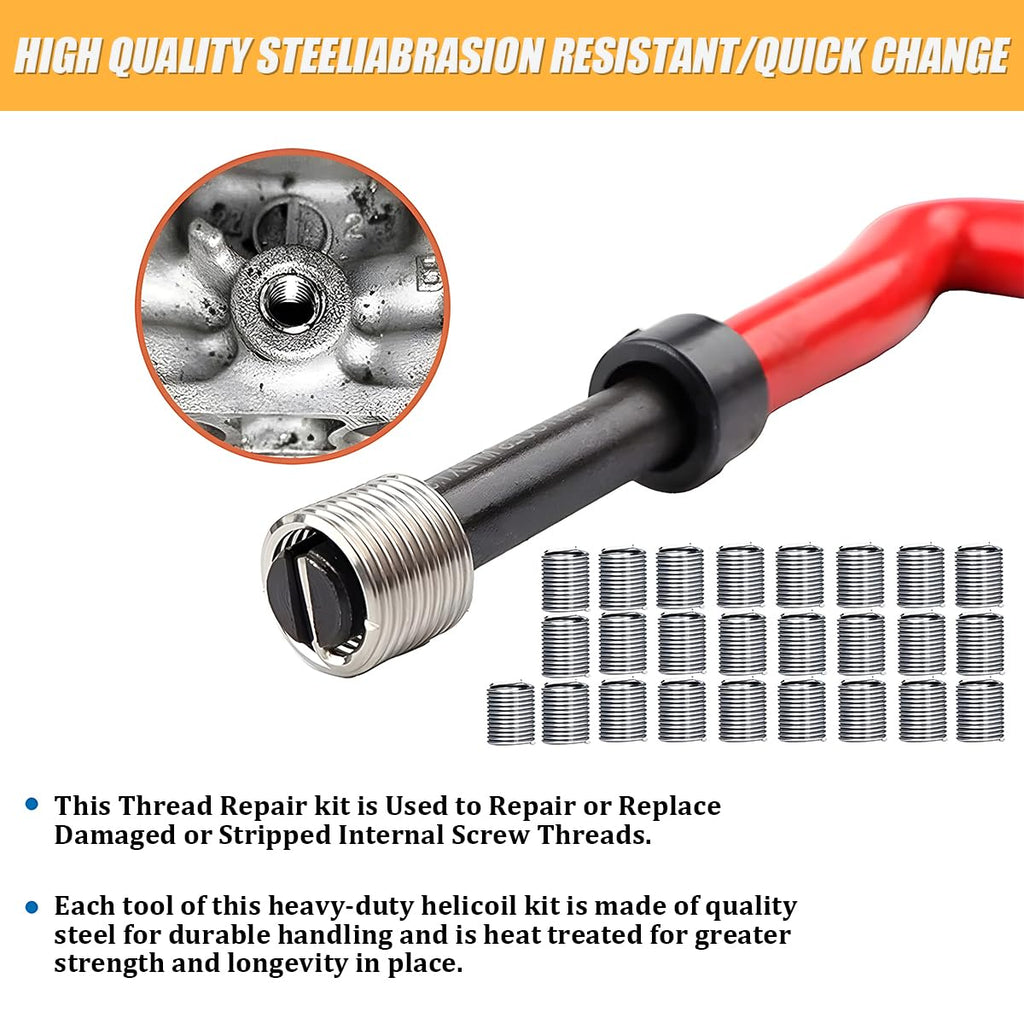 Ywdiml 15 Pack M10 x 1.0 mm Thread Repair Insert Kit