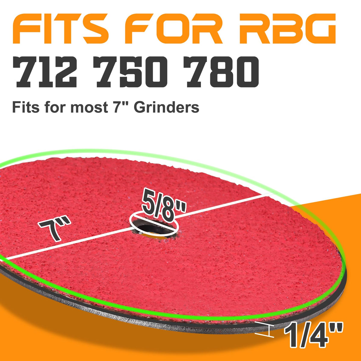 Upgrade 7" Disc Grinder for RBG 712, 750, 780 Grinders