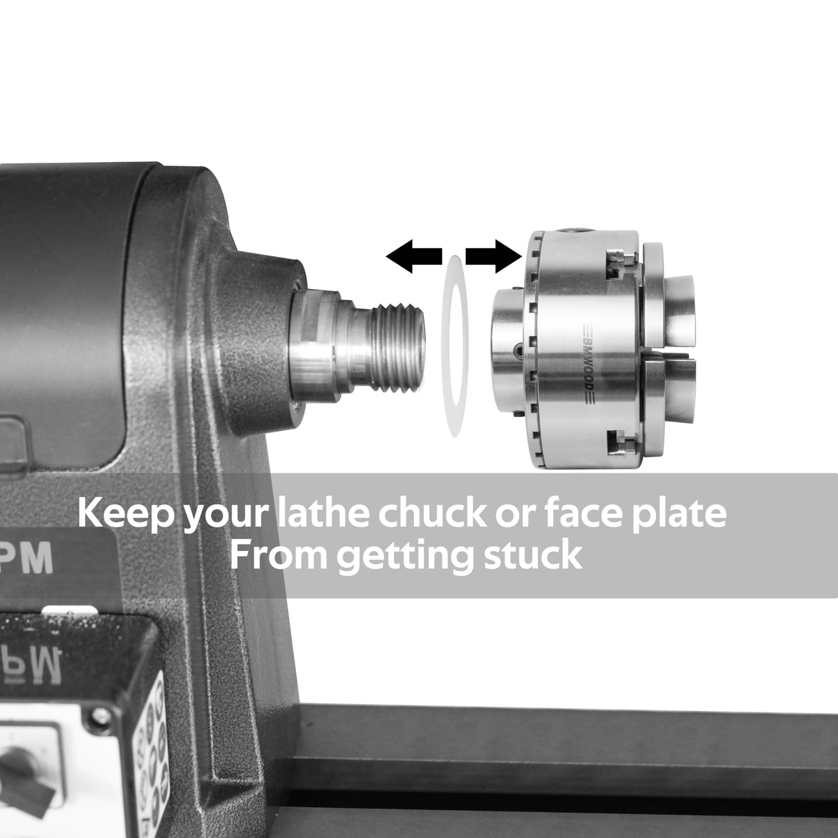 BMWOOD 3/4" Anti-Lock Lathe Spindle Washer for 3/4" Spindle Thread Woodturning Woodlathe.