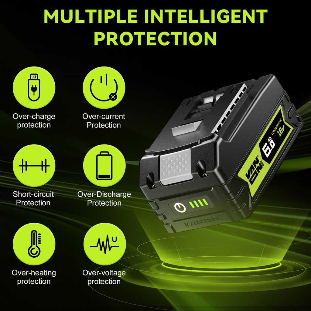 6.0Ah Lithium Battery Replacement for Bosch 18V Battery