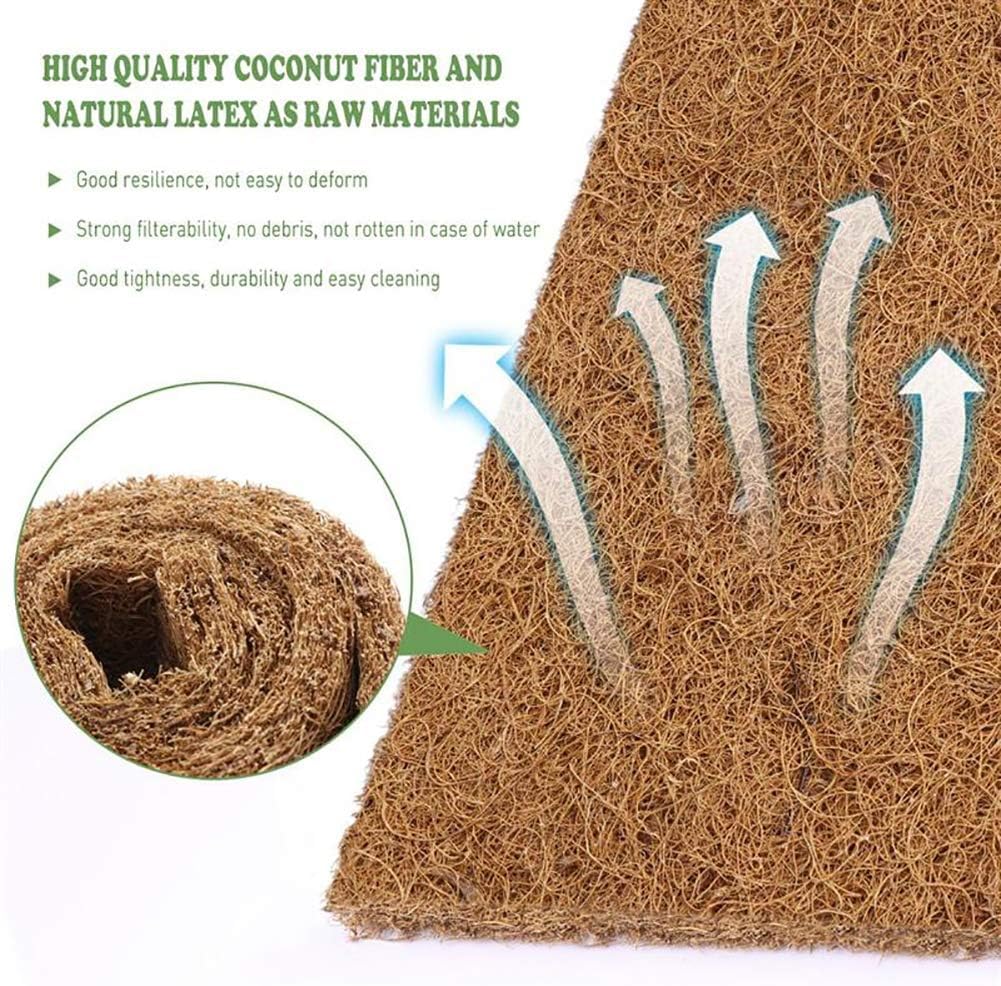 PIVBY 2 PCS Reptile Carpet, Natural Coco Coir Mat (19.6" x 11.7"), Coconut Fiber Substrate Pet Terrarium Liner for