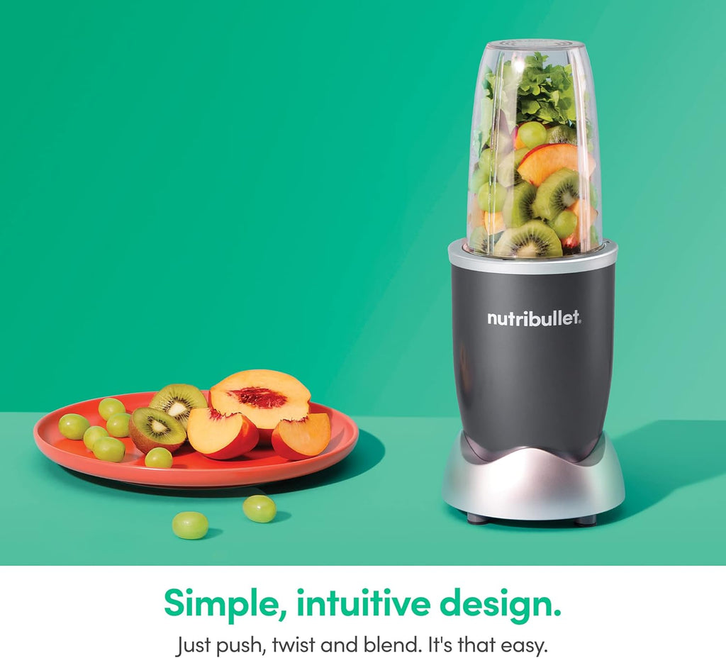 Personal Blender, Shakes, Smoothies, Food Prep, and Frozen Blending, 24 Ounces, 600 Watt, Dark Gray, NBR-0601WM