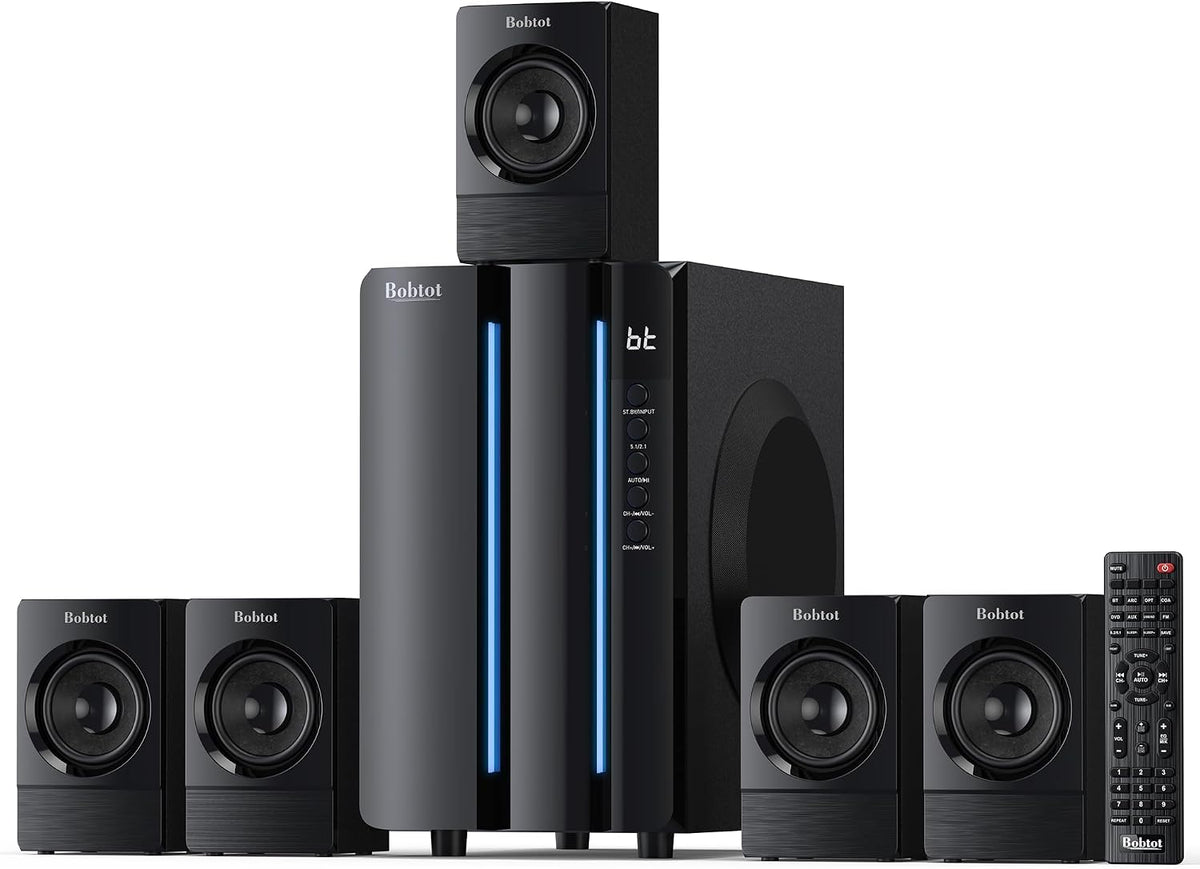 Surround Sound Systems Home Theater System, 6.5" Subwoofer | 800 Watts Peak Power 5.1 Wired Stereo Speakers Strong
