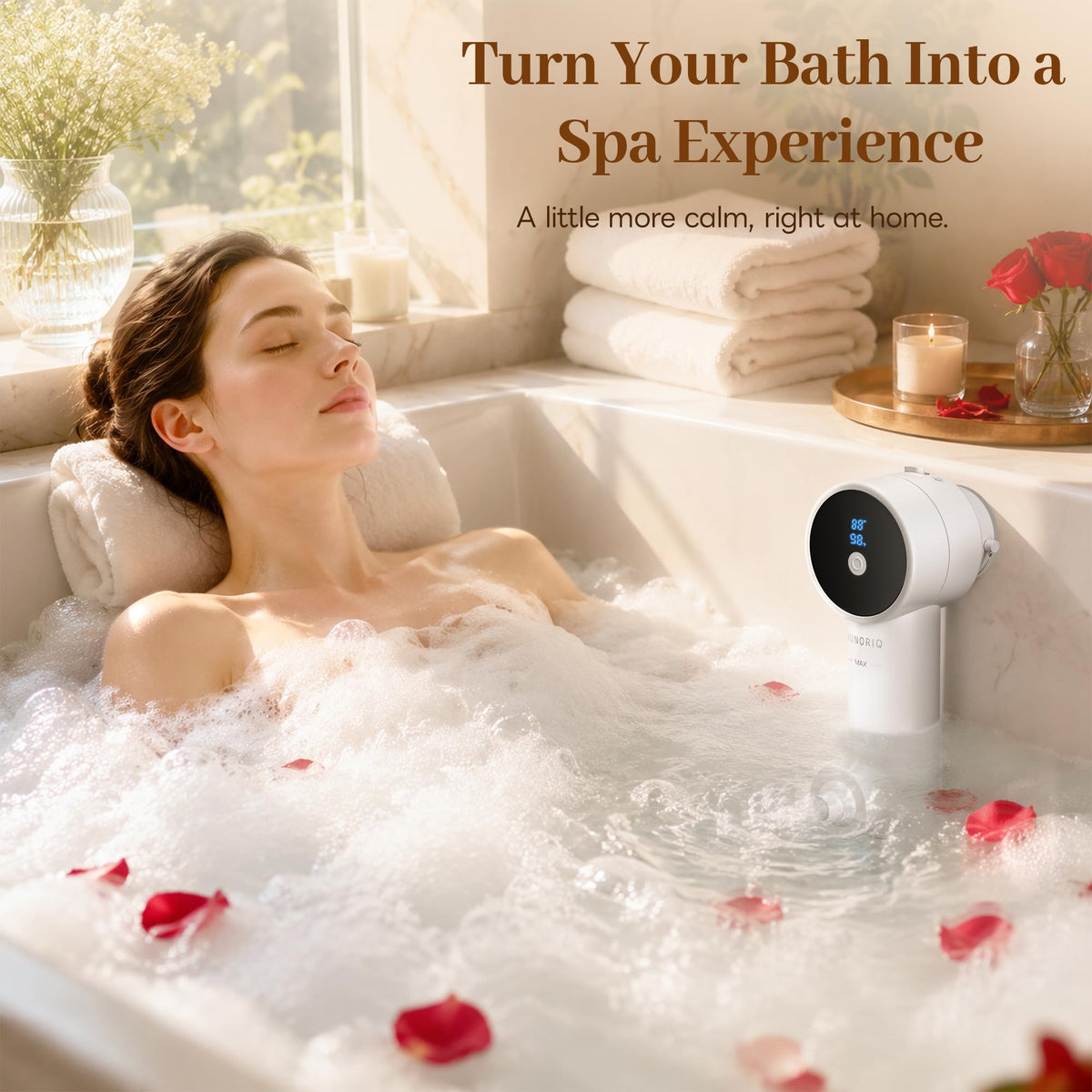 Portable Bath Spa for Tub, Bath Jet Spa & Bubble Bath Massager