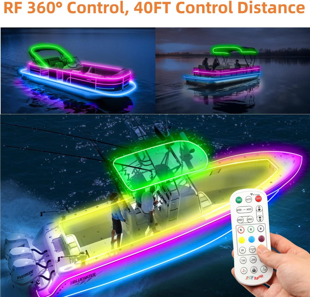 Marine Submersible Boat LED Strip Lights, 66FT IP68 Waterproof