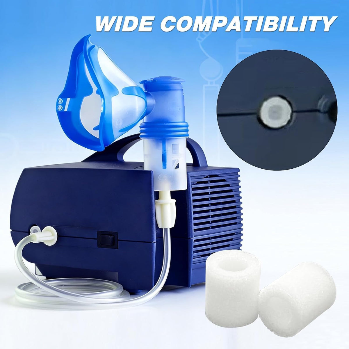 10 Pcs Nebulizer Filter for PARI Vios, Ultra II, Trek, and Trek S, CPAP Disposable Replacement Filter, Nebulizer Compressor Air Filter