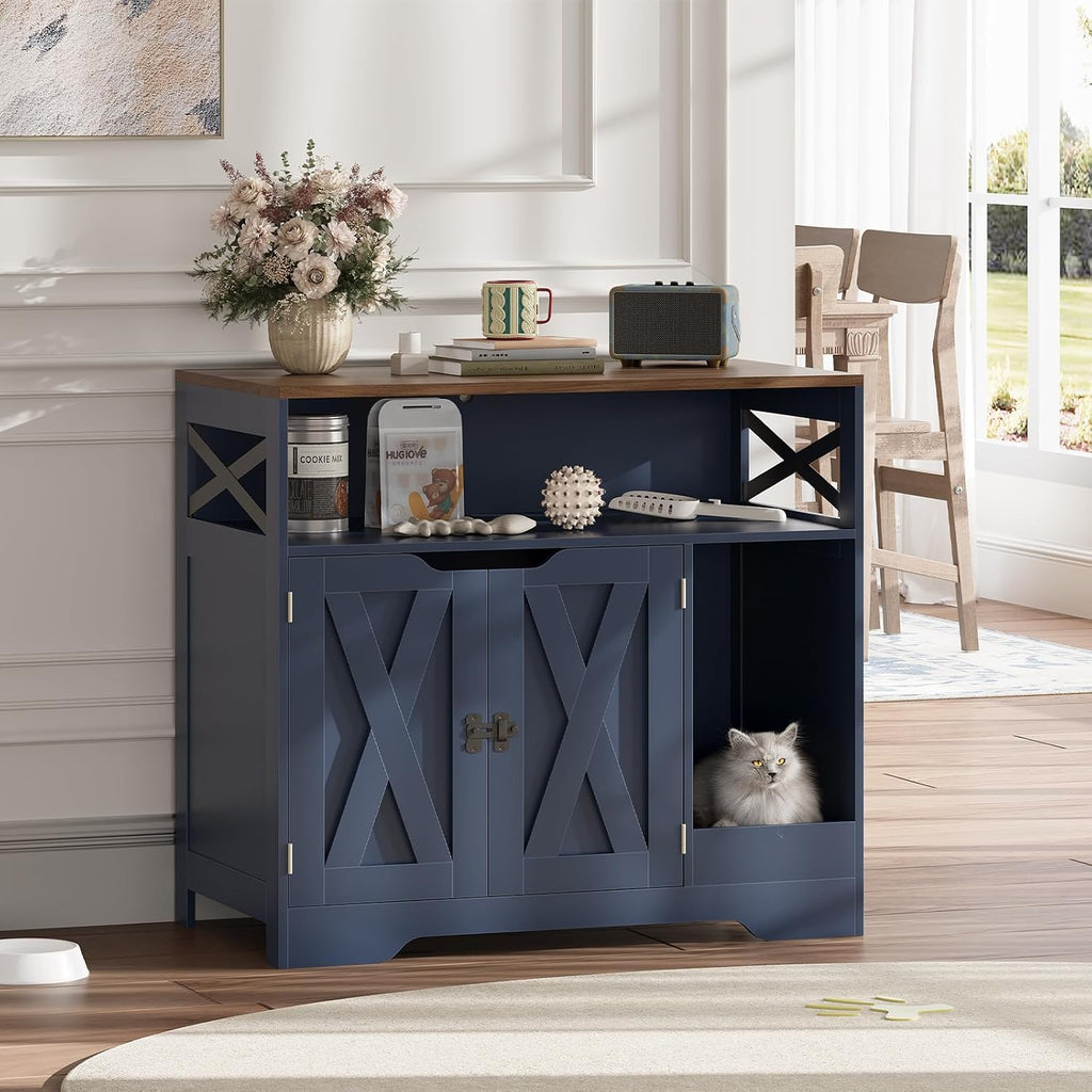 Cat Litter Box Enclosure Tall Hidden Litter Box Furniture