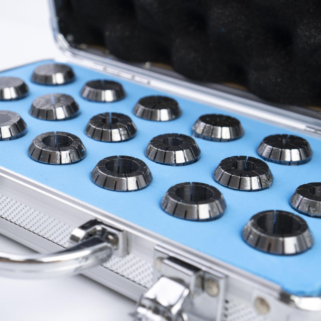 Kraciva ER25 Collet Set, 18 Piece 0.0003" TIR Precision Spring Collets