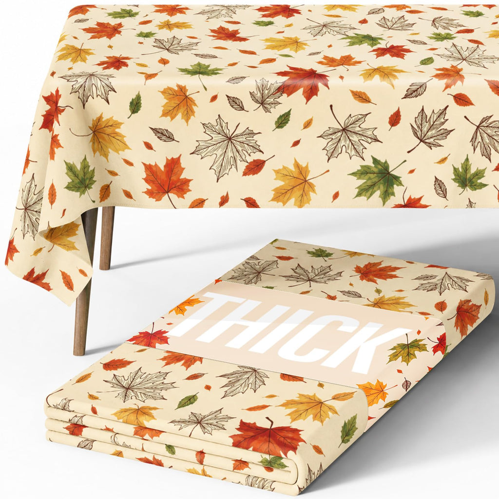 Polyester Fall Tablecloth 60" x 84" 1 Pack Autumn Leaves