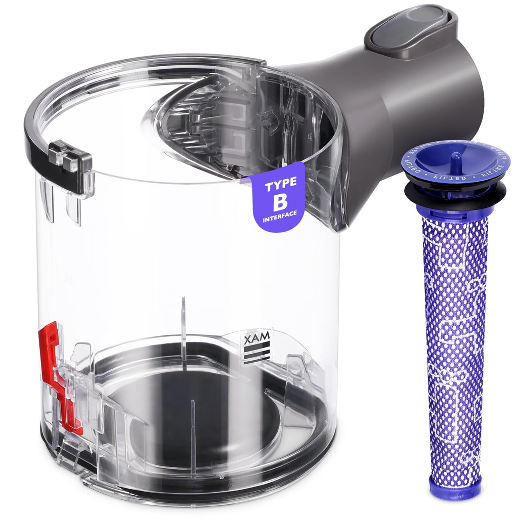 V6 Dust Bin Replacement Compatible with Dyson V6 Vacuums, Type B Interface