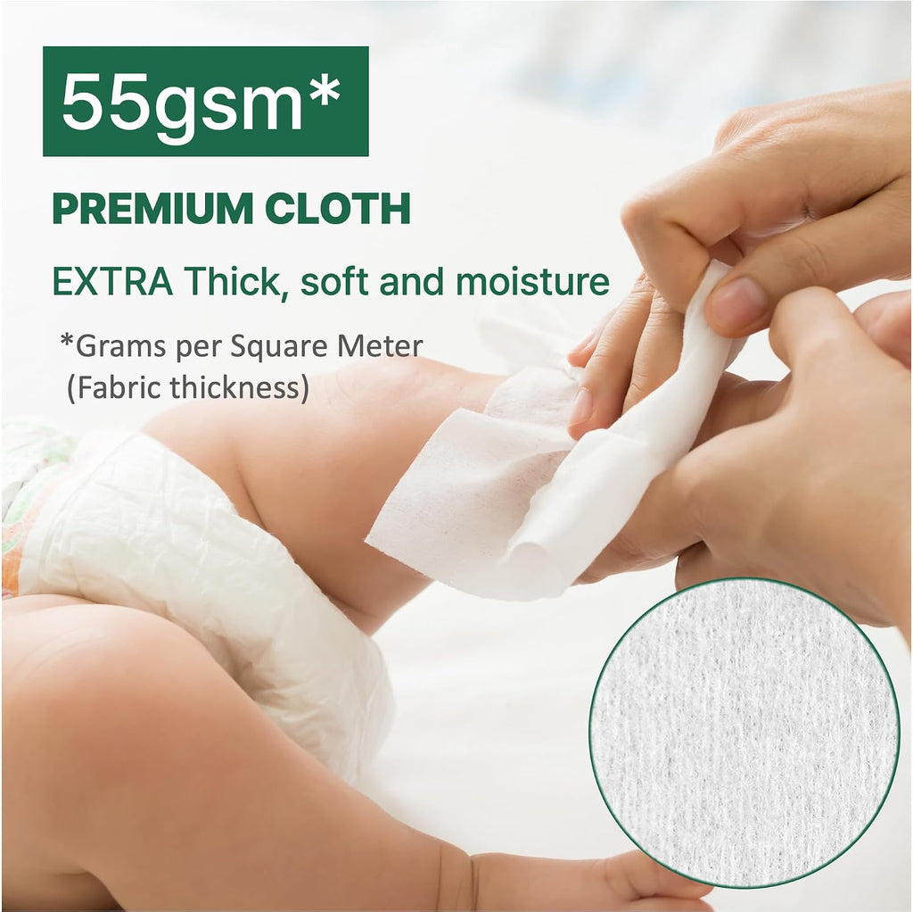 Korea’s #1 Zero Harsh Chemicals Baby Wipes- Water Based Hypoallergenic Unscented Extra-Thick Organic baby wipes for