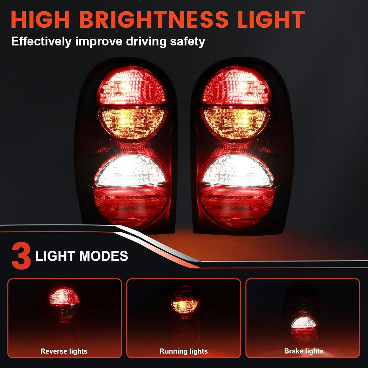 Tail Lights fits 2005-2007 Jeep Liberty Limited Sport Rocky Mountain
