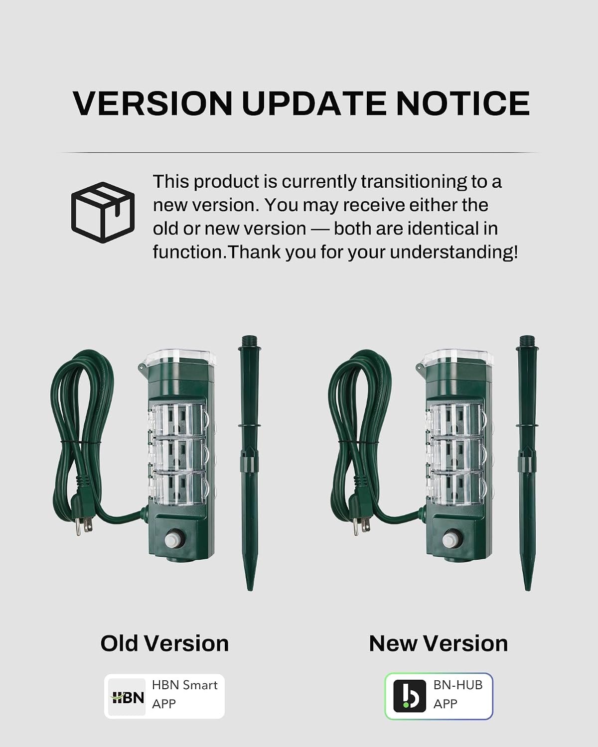 Outdoor Smart Plug Timer,6 Outlets,WiFi Power Stake 6 Ft Cord | Outdoor Smart Plug Timer Waterproof Outlet for