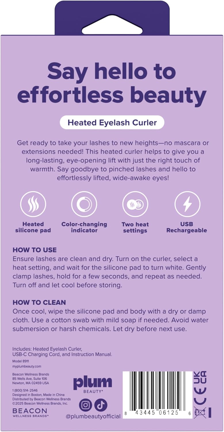 Lash Lift Off Heated Eyelash Curler USB-C Rechargeable Electric
