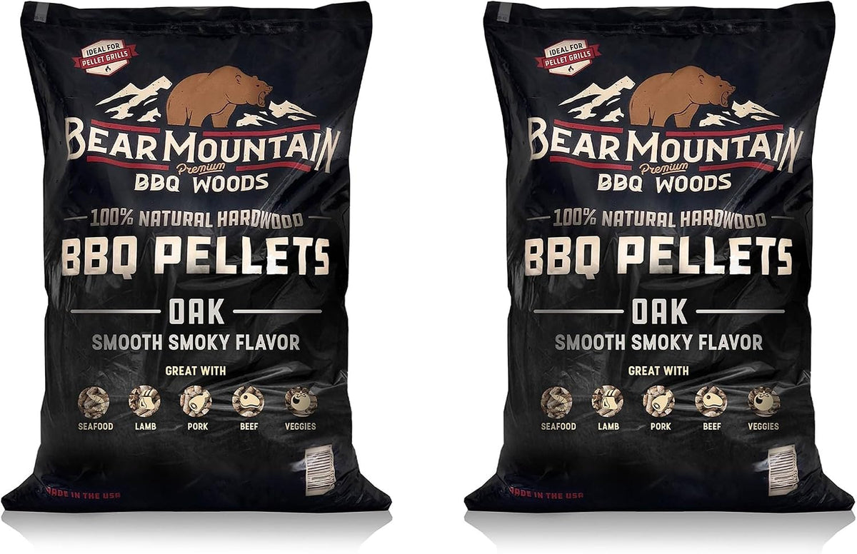 Bear Mountain BBQ Premium All Natural Oak Wood Smoker Pellets for Smoker Grill, Outdoor Gas, Charcoal, and Electric