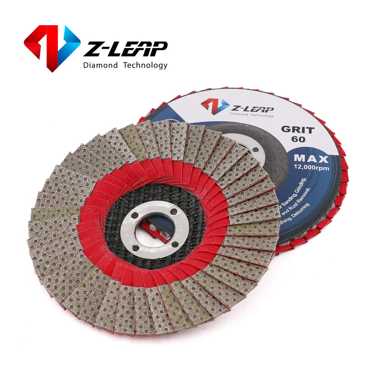 4Inch 60 Grit Grinding Wheels 100mm Flap Sanding Abrasive Disc for Angle Grinder Diamond Sanding Pad with 5/8" Arbor