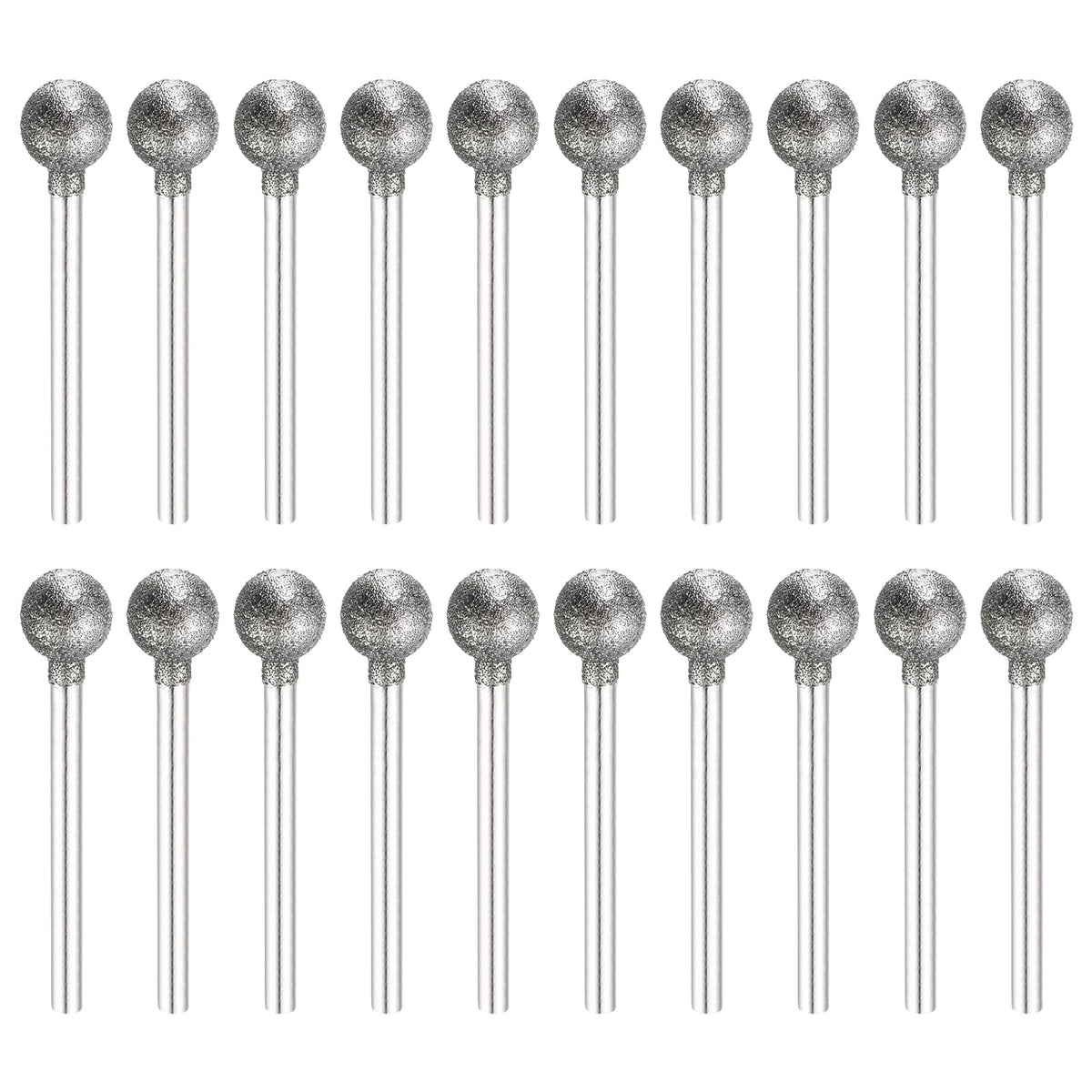 BOLTALIVON 20 Pcs Diamond Burrs Bits for Rotary Tools, 120 Grit 0.31" Head