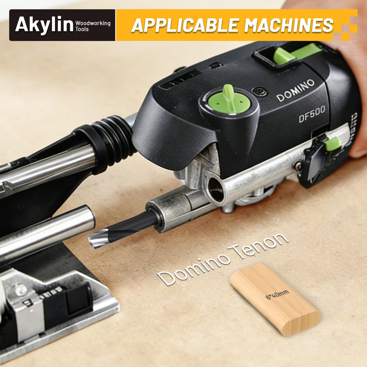6mm Domino Cutter Compatible with Festool DF500 Domino Joiner Machine