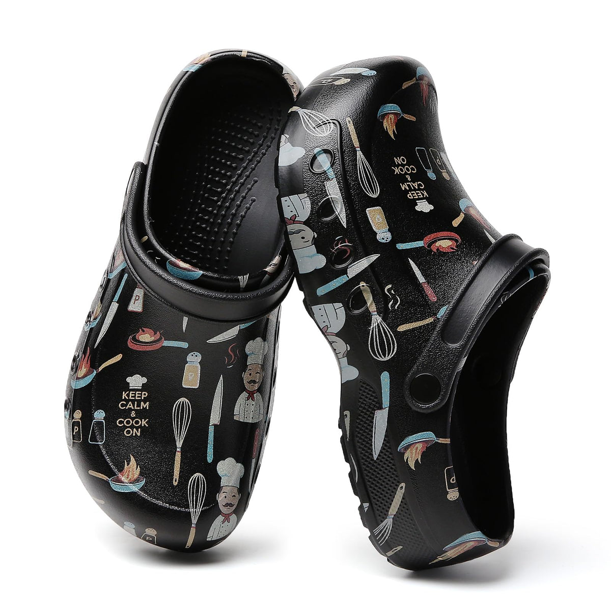 Chef Clogs Slip Resistant Work Shoes for Women Men, Lightweight EVA Kitchen Shoes Waterproof Nursing Clogs