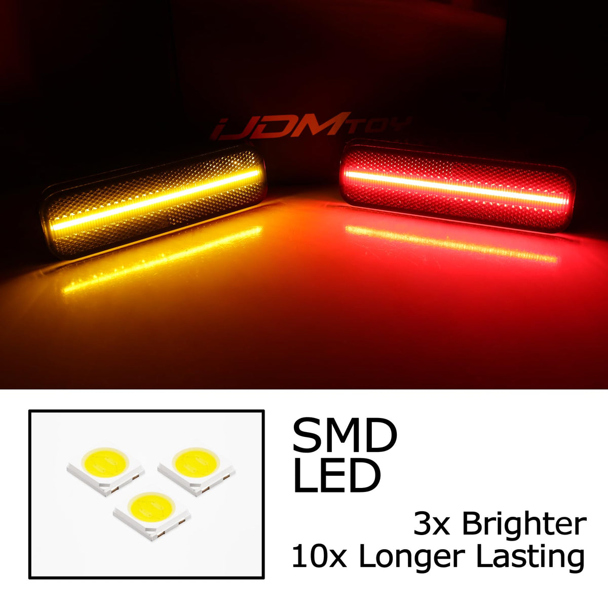 iJDMTOY LED Front/Rear Side Marker Lights For Chevy 1970-1977 Gen2 Camaro
