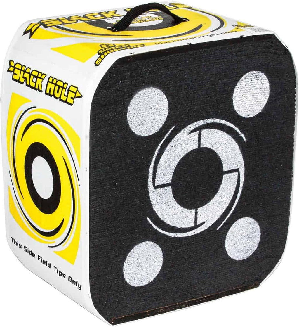 4-Sided Archery Target, Uses Friction Not Force to Stop All Field Points and Broadheads, Open-Face Layered Design