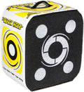 4-Sided Archery Target, Uses Friction Not Force to Stop All Field Points and Broadheads, Open-Face Layered Design
