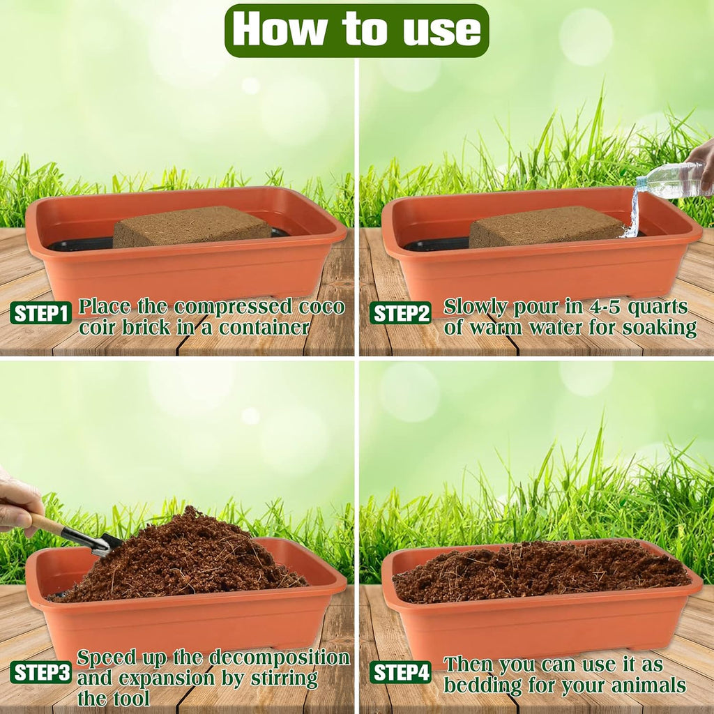 6 Pack Coconut Fiber Substrate, Premium Coco Coir Reptile Substrate