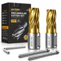 DAYDOOR 5/8" HSS Annular Cutter, TiN Coated, 1-3/16'' Cutting Depth, 2pcs