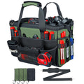 18 Inch Large Heavy Duty Tool Bag, 28-Pocket Empty Tool Organizer