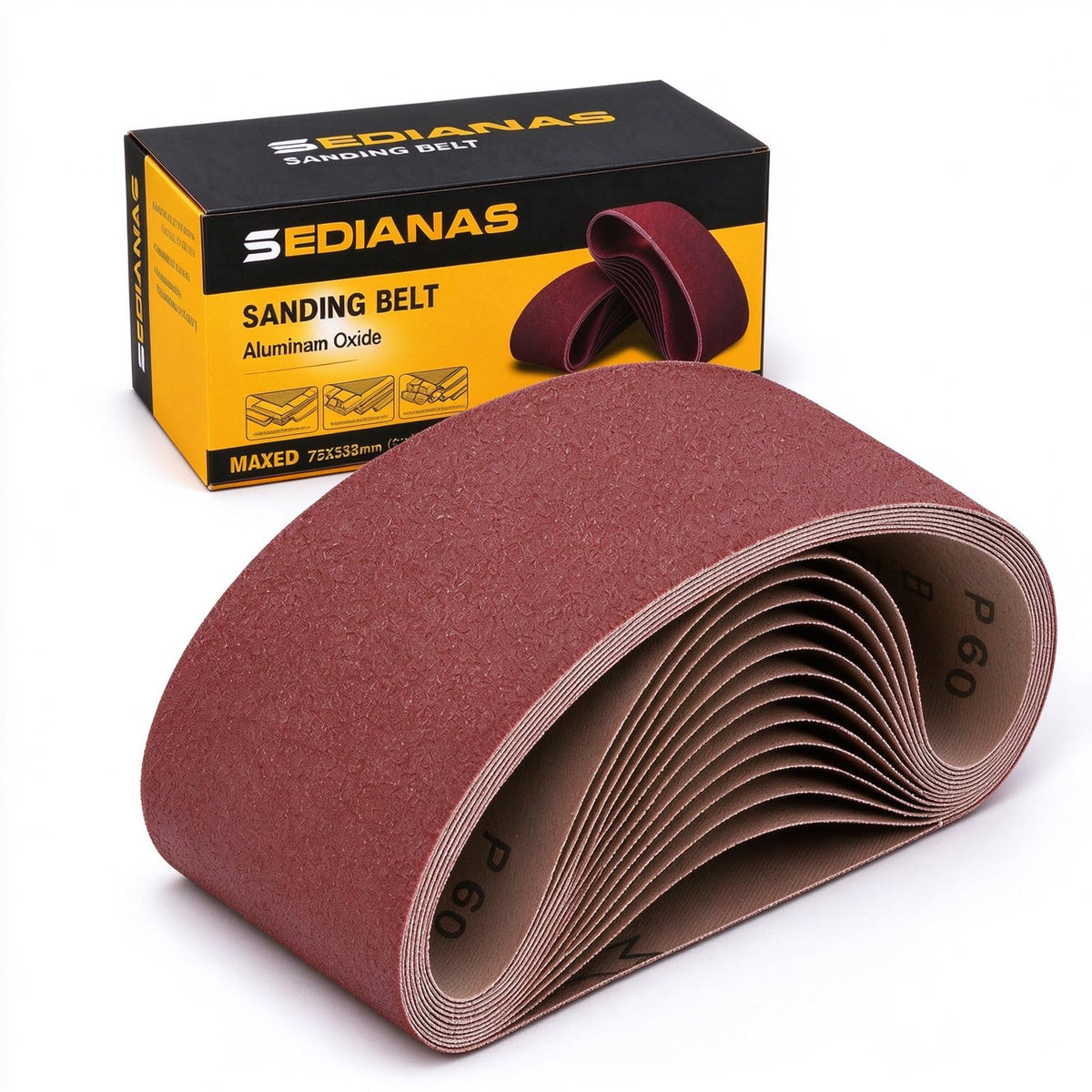 3x21 Inch Sanding Belts, 20-Pack, 40/60/80/120 Grit Mixed Belt Sander Paper