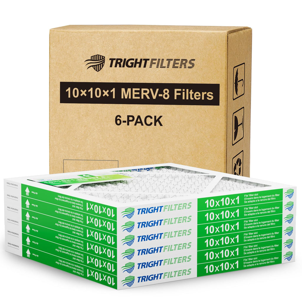 10x10x1 Air Filter 6 Pack, MERV 8 Filter Replacement