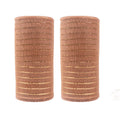 2 Rolls Rose Gold Deco Mesh Ribbon for Christmas Tree Wreath Crafts