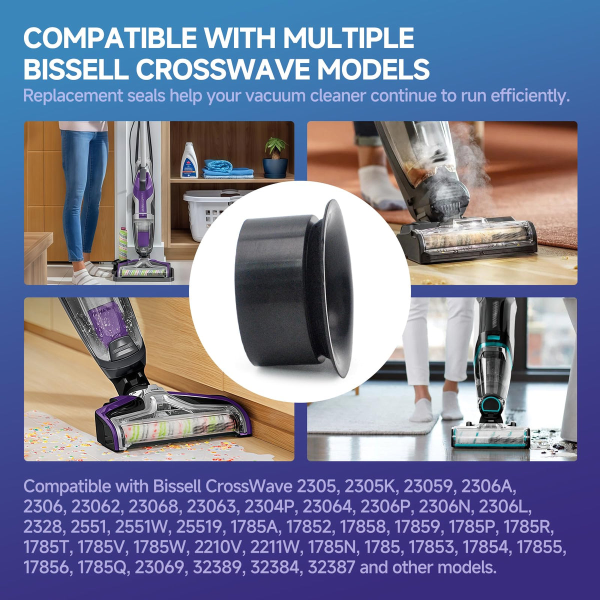 1612070 Wastewater Tank Replacement Seal Compatible With Bissell CrossWave