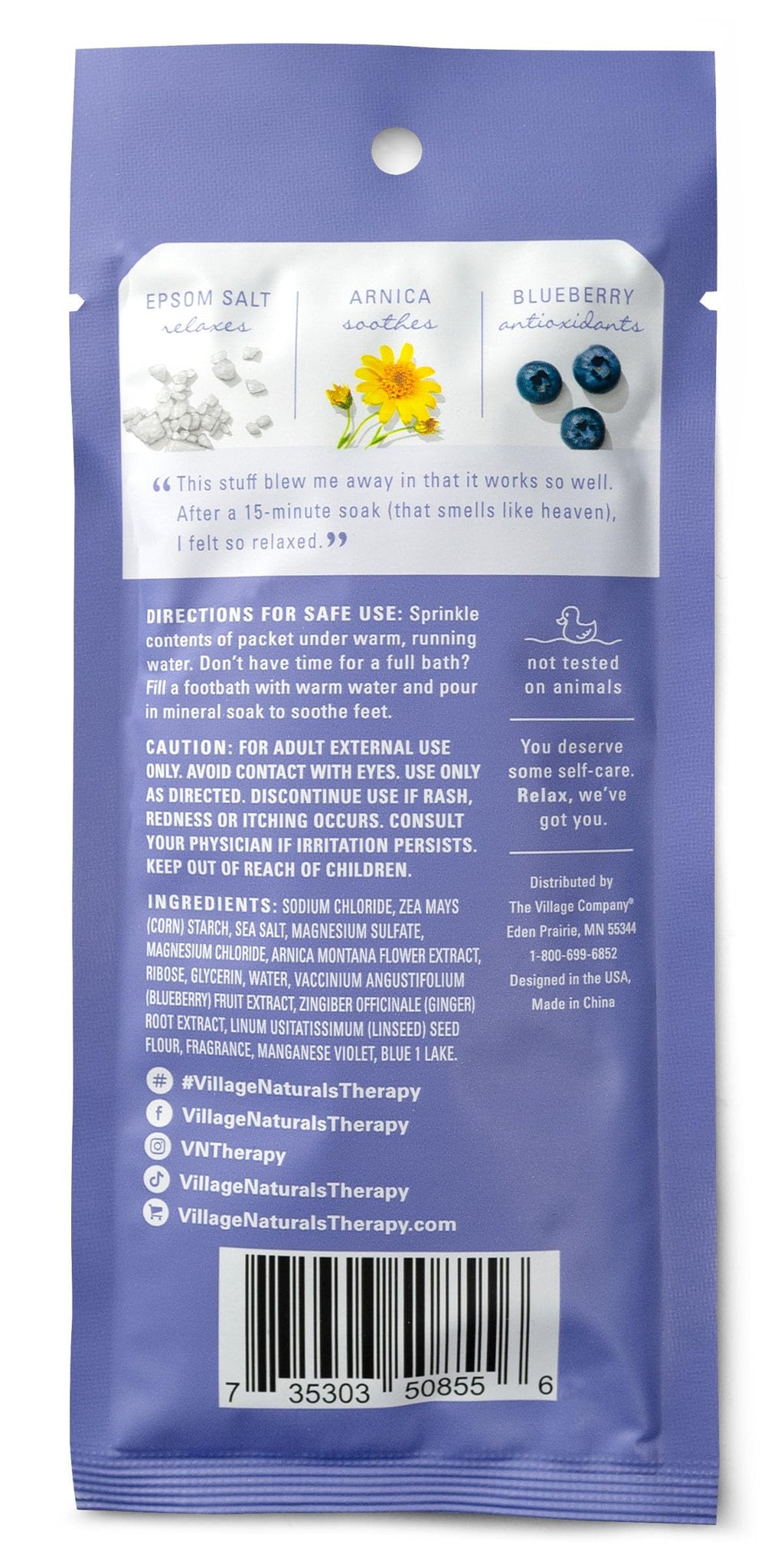 Comfort Concentrated Mineral Bath Soak, Blueberry Citrus, 2 Oz, Pack of 12