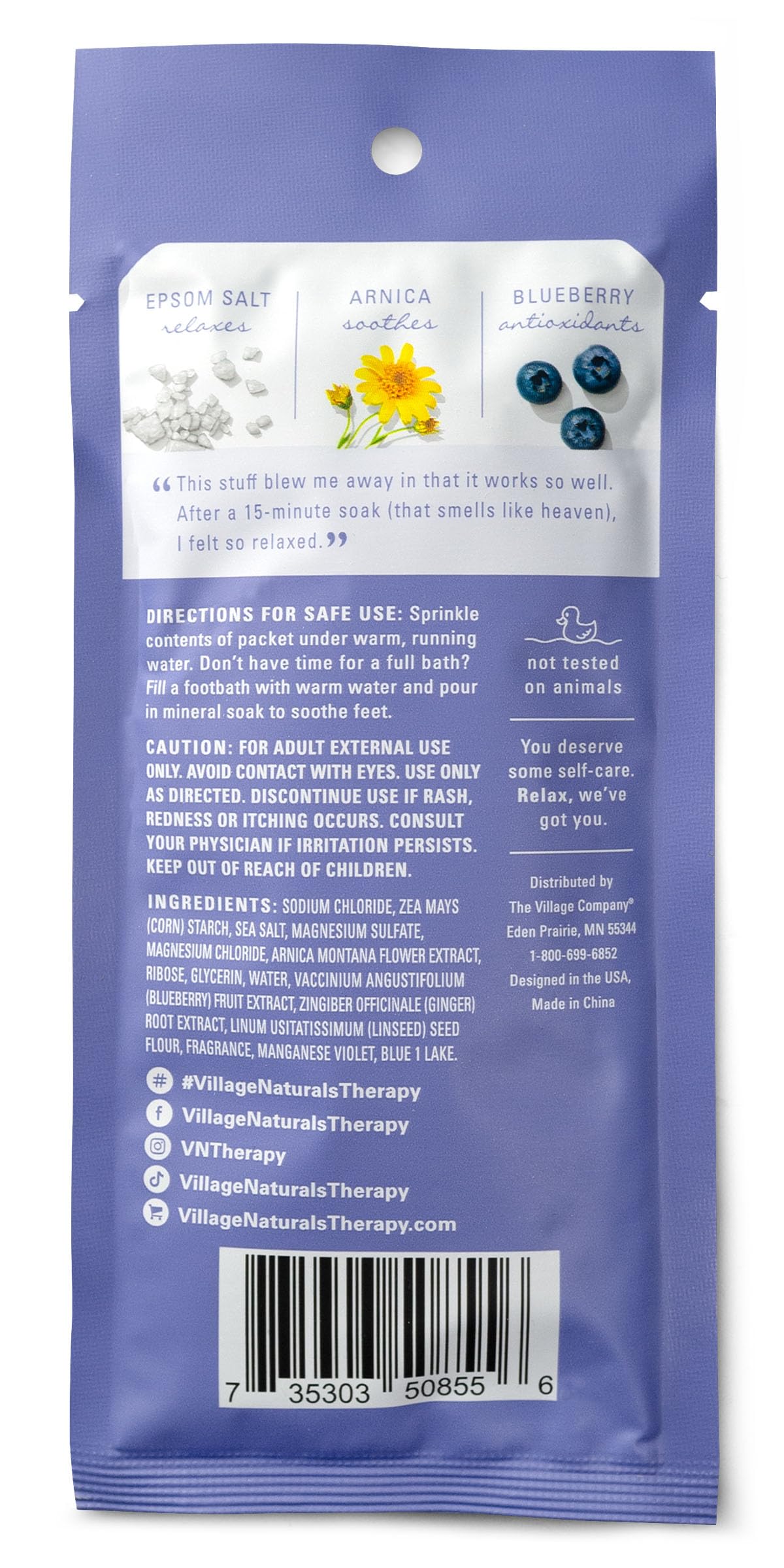 Comfort Concentrated Mineral Bath Soak, Blueberry Citrus, 2 Oz, Pack of 12