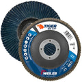 Weiler 50803 Big Cat High Density Abrasive Flap Disc, Type 27, Round Hole, Phenolic Backing, Zirconia Alumina, 4-1/2" Dia., 40 Grit (Pack of 10)