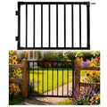 32.5" H Heavy-Duty Weatherproof Aluminum Outdoor Deck & Patio Safety Gate for Porch, Deck & Stairway Entry