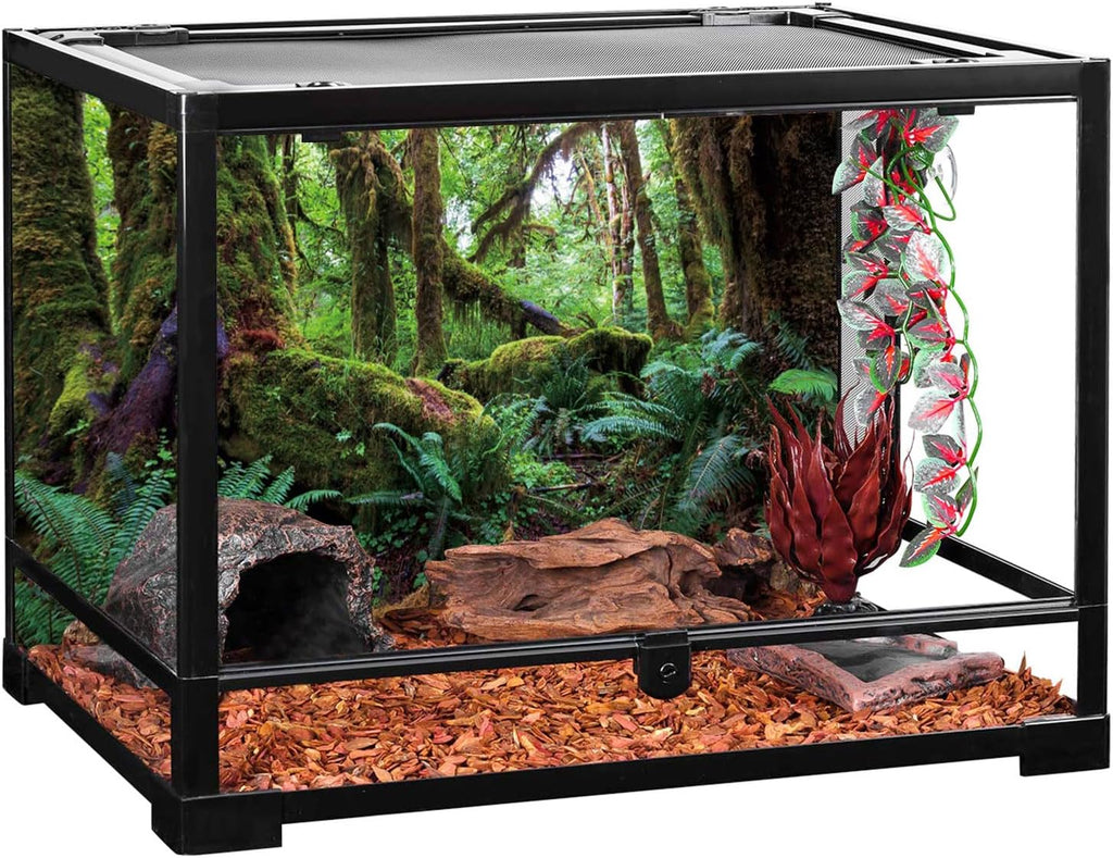 36x18 in Terrarium Backdrop Rainforest Moss Tree Reptile Habitat Background
