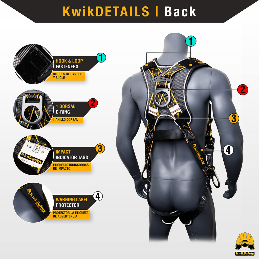 THUNDER DiamondBACK Safety Harness [1PK] ANSI OSHA Fall Gear