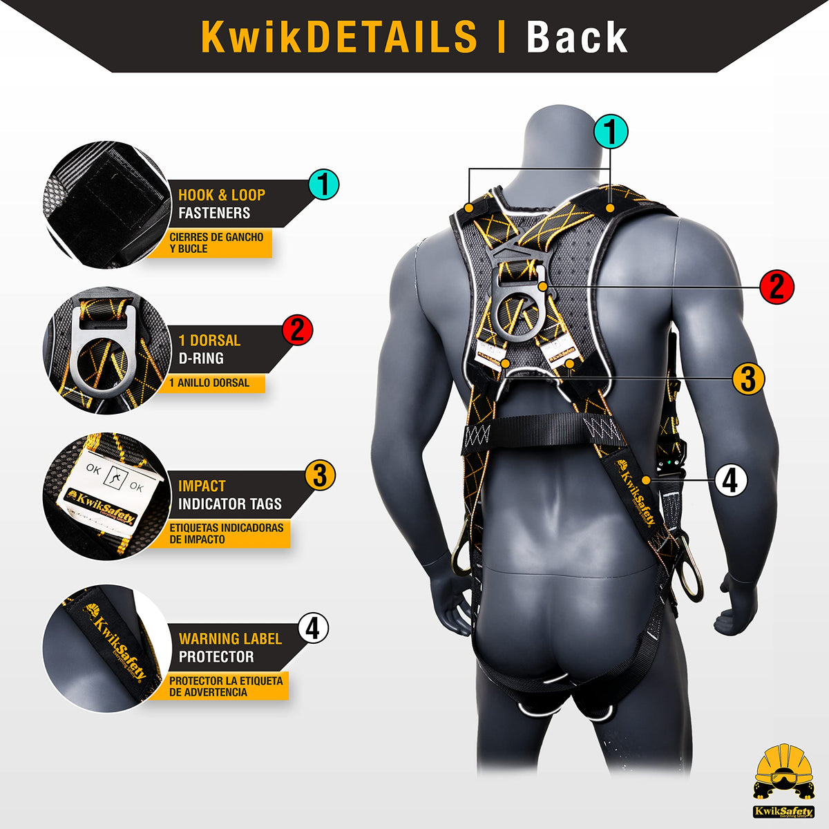 THUNDER DiamondBACK Safety Harness [1PK] ANSI OSHA Fall Gear