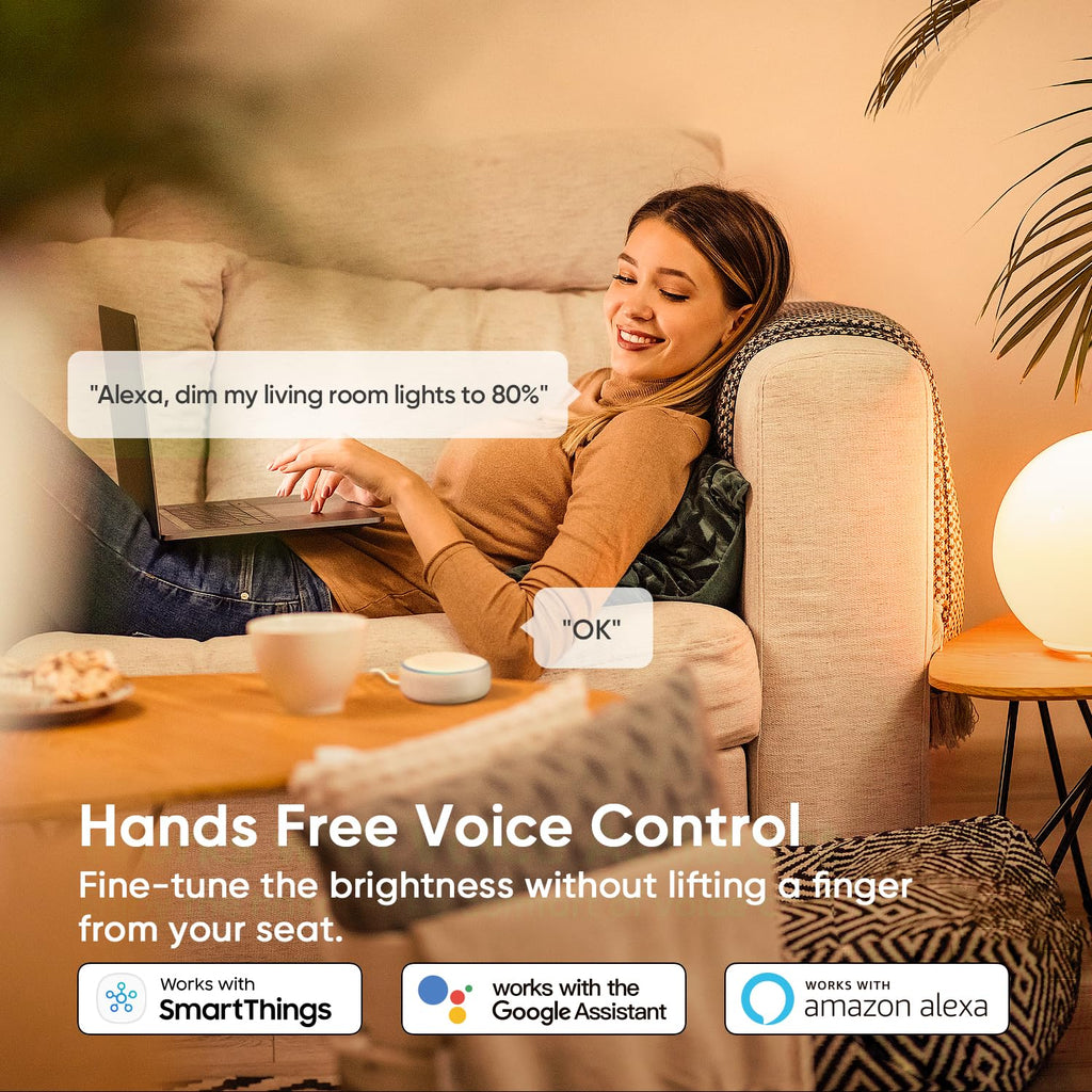 Smart Dimmer Switch, Single-Pole Smart Switch for Dimmable Bulbs