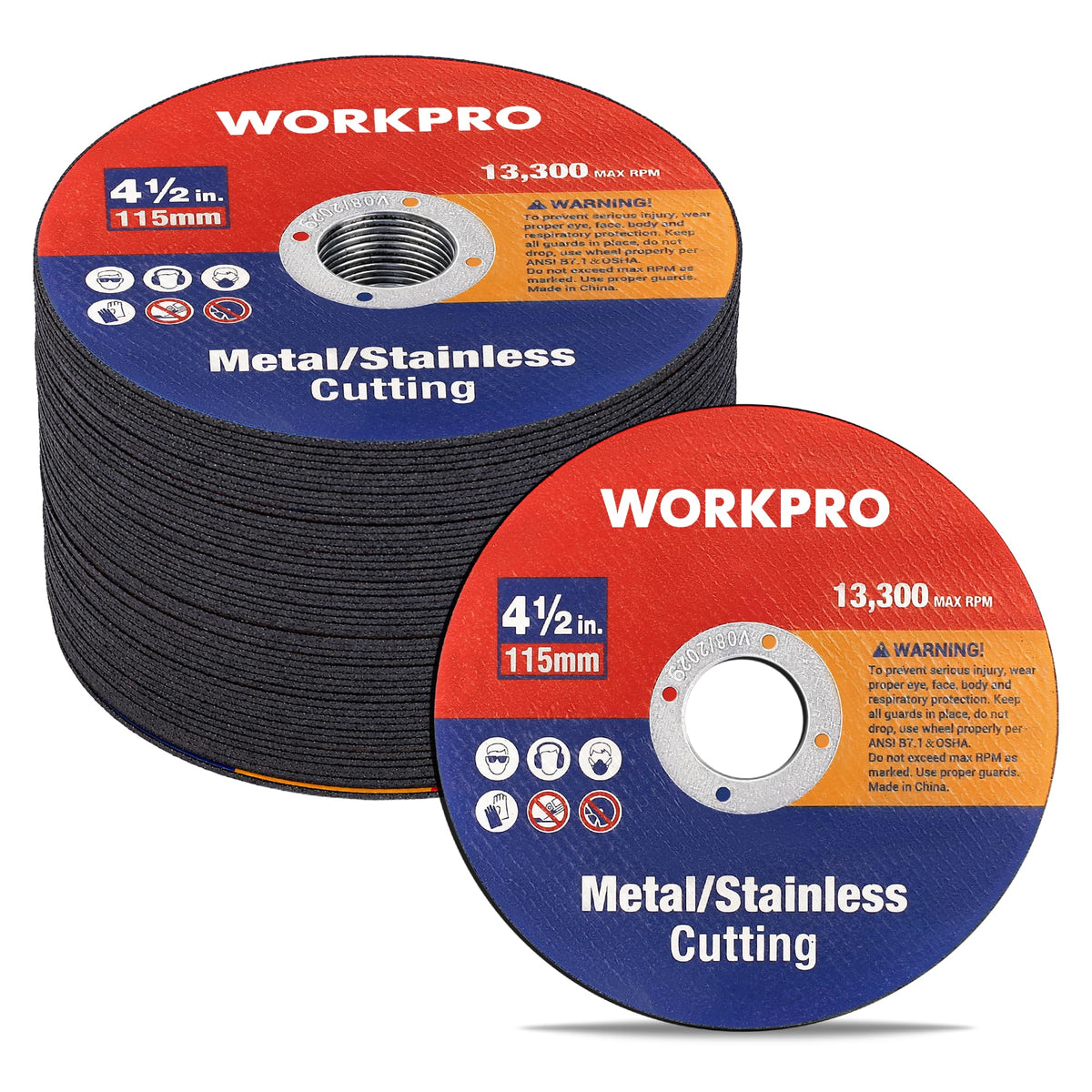 WORKPRO 50 Pack Cut Off Wheel, 4-1/2 Inch Cutting Wheels