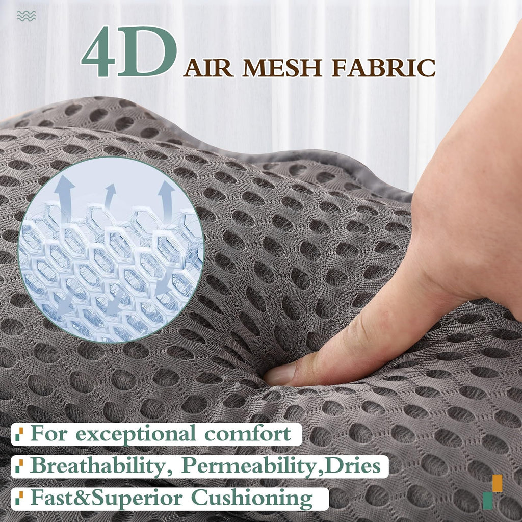 Bath Pillow RUVINCE Ergonomic Luxury Bathtub Pillow with Head,Neck, Shoulder and Back Support, 4D Bath Pillows for