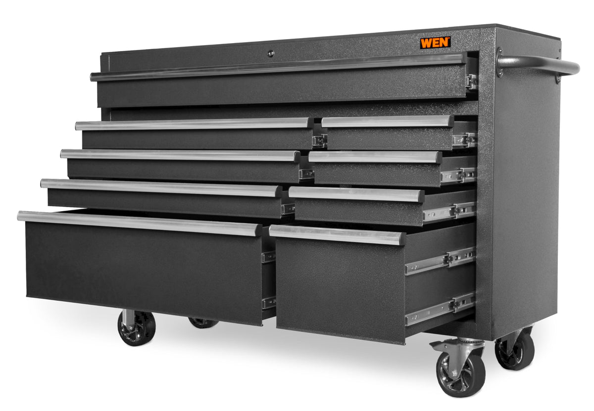 52-Inch Premium Rolling Tool Cabinet, Black, Heavy Duty 21-Gauge Powder-Coated Steel Construction, for Garage and