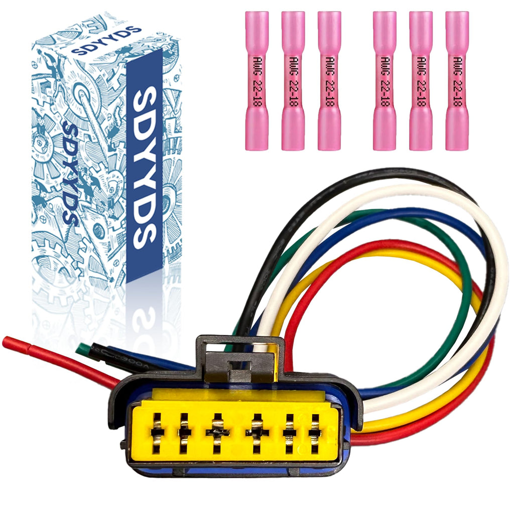 SDYYDS 6 Pins Rear Tail Light Lamp Connector Wiring Harness Compatible with Nissan Versa Sunny Almea V-Drive Latio N17 2012-2019 Replaces 265503AN0A 265553AN0A 211PC069S0049